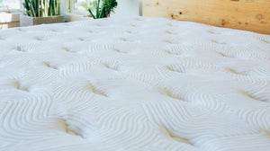 Current Mattress - Up close shot of mattress pillowing and wavy pattern